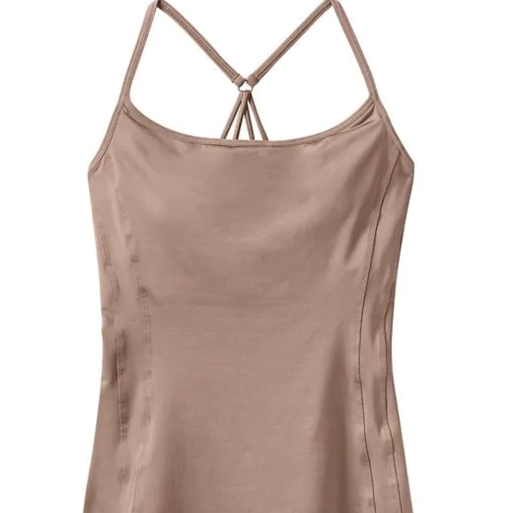 Athleta Womens Beloved Shine Tank Foxtail Taupe
